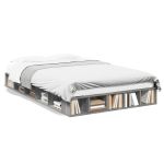 Cadru de pat, gri sonoma, 140x190 cm, lemn prelucrat GartenMobel Dekor