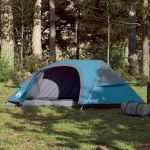 Cort de camping cupolă pentru 1 persoană, albastru, impermeabil GartenMobel Dekor