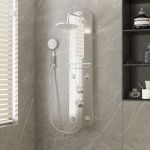 Unitate panou de duș, arginitiu, 25x43x110 cm GartenMobel Dekor