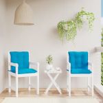 Perne scaun cu spătar mic 2 buc., albastru, 100x50x7 cm, textil GartenMobel Dekor