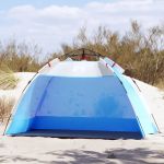 Cort camping 4 persoane albastru azur impermeabil setare rapidă GartenMobel Dekor