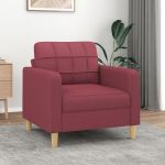 Fotoliu canapea, roșu vin, 60 cm, material textil GartenMobel Dekor