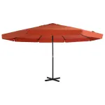 Umbrelă de soare exterior cu stâlp aluminiu, cărămiziu, 500 cm  GartenMobel Dekor