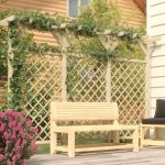 Gard de grădină cu zăbrele&pergolă 300x50x200cm lemn pin tratat GartenMobel Dekor