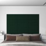 Panouri de perete 12 buc. verde închis 60x30 cm catifea 2,16 m² GartenMobel Dekor