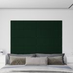 Panouri de perete 12 buc. verde închis 90x30 cm catifea 3,24 m² GartenMobel Dekor