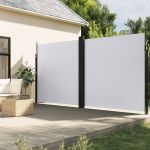 Copertină laterală retractabilă, alb, 200x600 cm GartenMobel Dekor