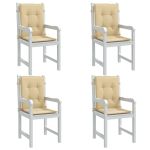 Perne scaun cu spătar mic, 4 buc. melanj bej 100x50x4 cm textil GartenMobel Dekor