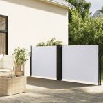 Copertină laterală retractabilă, alb, 120 x 600 cm GartenMobel Dekor