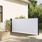 Copertina laterală retractabilă, alb, 140x300 cm GartenMobel Dekor