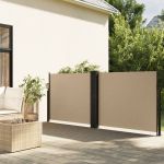 Copertină laterală retractabilă, bej, 120 x 1000 cm GartenMobel Dekor