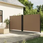 Copertină laterală retractabilă, gri taupe, 160x1000 cm GartenMobel Dekor