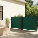 Copertină laterală retractabilă, verde închis, 140x1200 cm GartenMobel Dekor