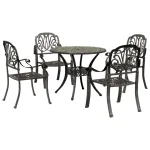 Set mobilier de grădină, 5 piese, bronz, aluminiu turnat GartenMobel Dekor