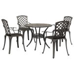 Set mobilier de grădină, 5 piese, bronz, aluminiu turnat GartenMobel Dekor