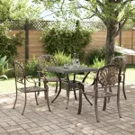 Set mobilier de grădină, 5 piese, bronz, aluminiu turnat GartenMobel Dekor