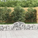 Coșuri gabion arcuite 15 buc, 200x30x40/60 cm, fier galvanizat GartenMobel Dekor