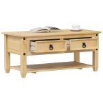 Măsuță de cafea cu sertare Corona, 100x48x45 cm, lemn masiv pin GartenMobel Dekor