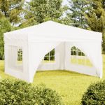 Cort pliabil pentru petrecere, pereți laterali, alb, 3x3 m GartenMobel Dekor
