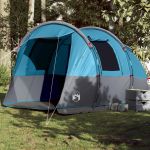 Cort de camping tunel pentru 4 persoane, albastru, impermeabil GartenMobel Dekor