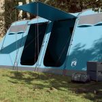Cort de familie tunel pentru 10 persoane, albastru, impermeabil GartenMobel Dekor