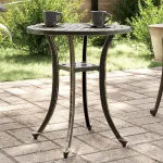Masă de grădină, bronz, Ø48x53 cm, aluminiu turnat GartenMobel Dekor