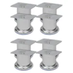 Picioare de canapea rotunde, 8 buc., 60 mm, crom GartenMobel Dekor