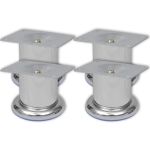Picioare rotunde de canapea din crom 60 mm, 4 buc. GartenMobel Dekor