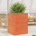 Jardinieră grădină, maro ceruit, 50x50x68,5 cm, lemn masiv pin GartenMobel Dekor