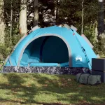 Cort de camping pentru 2 persoane, setare rapidă, albastru GartenMobel Dekor