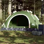 Cort de camping pentru 2 persoane, setare rapidă, verde GartenMobel Dekor