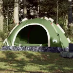 Cort de camping pentru 3 persoane, setare rapidă, verde GartenMobel Dekor