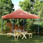 Cort de petrecere pliabil Pop-Up, 292x292x315 cm, teracotă GartenMobel Dekor