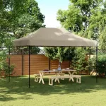 Cort de petrecere pliabil Pop-Up, taupe, 440x292x315 cm GartenMobel Dekor