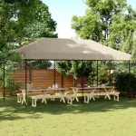 Cort de petrecere pliabil Pop-Up, taupe, 580x292x315 cm GartenMobel Dekor