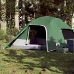 Cort de camping cupolă pentru 4 persoane, verde, impermeabil GartenMobel Dekor
