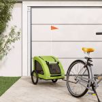 Remorcă de bicicletă animale companie, verde textil oxford/fier GartenMobel Dekor