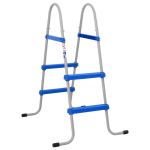 Scară de piscină pentru piscină supraterană 84 cm oțel/ plastic GartenMobel Dekor