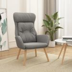 Scaun de relaxare, gri deschis, material textil GartenMobel Dekor