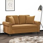 Perne decorative, 2 buc., maro, 40x40 cm, catifea GartenMobel Dekor