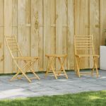 Set mobilier bistro, 3 piese, bambus GartenMobel Dekor