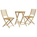 Set mobilier bistro, 3 piese, bambus GartenMobel Dekor