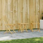 Set mobilier bistro, 3 piese, bambus GartenMobel Dekor