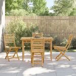 Set mobilier de grădină, 5 piese, bambus GartenMobel Dekor