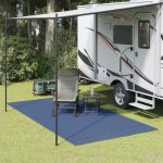 Covoraș de camping, albastru, 4x2 m GartenMobel Dekor