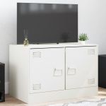 Comodă TV, alb, 67x39x44 cm, oțel GartenMobel Dekor