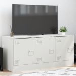 Comodă TV, alb, 99x39x44 cm, oțel GartenMobel Dekor