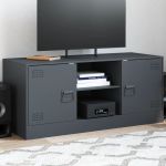 Comodă TV, antracit, 99x39x44 cm, oțel GartenMobel Dekor