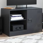 Dulap TV, negru, 67x39x44 cm, oțel GartenMobel Dekor