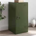 Bufeta verde măslină 34,5x39x73 cm oțel GartenMobel Dekor